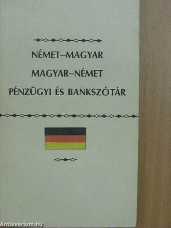 Német-magyar/magyar-német pénzügyi és bankszótár