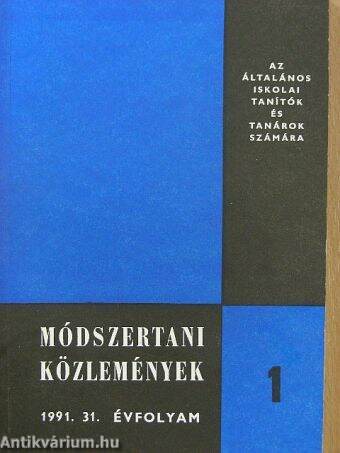 Módszertani közlemények 1991/1-5.