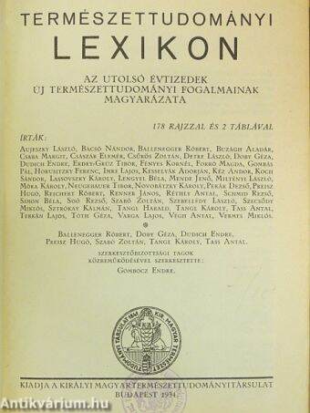 Természettudományi lexikon