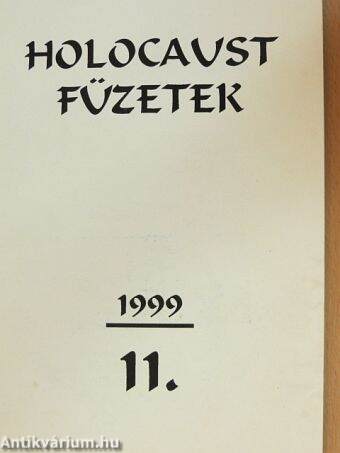 Holocaust füzetek 1999/11.