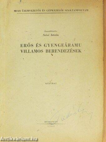 Erős és gyengeáramu villamos berendezések