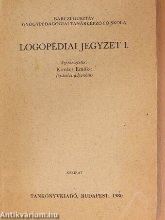 Logopédiai jegyzet I.