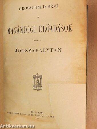 Magánjogi előadások