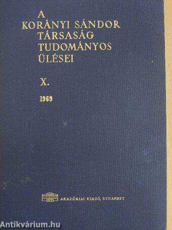 A Korányi Sándor Társaság tudományos ülései X.