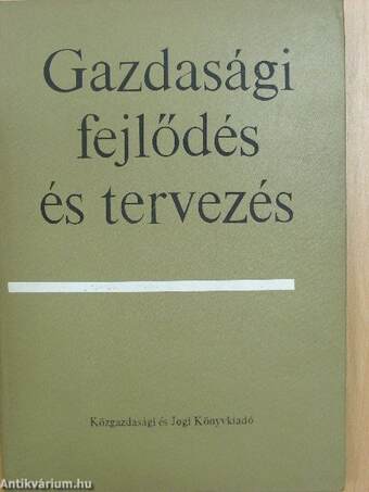 Gazdasági fejlődés és tervezés