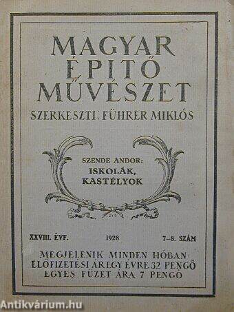 Magyar Épitőművészet 1928/7-8.