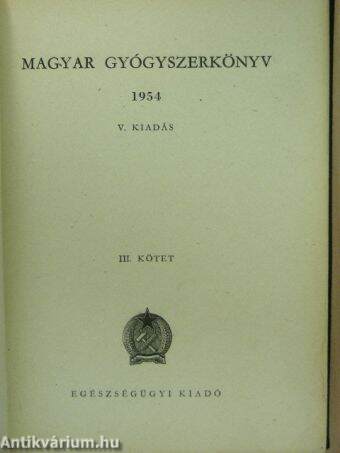 Magyar gyógyszerkönyv III. (töredék)