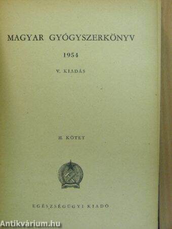 Magyar gyógyszerkönyv II. (töredék)