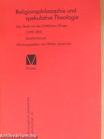 Religionsphilosophie und spekulative Theologie