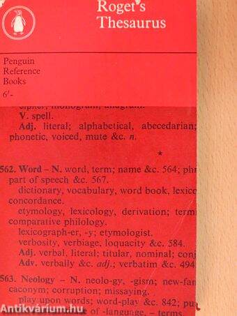 Roget's Thesaurus of English Words and Phrases