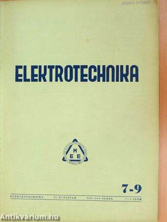 Elektrotechnika 1958/7-9.