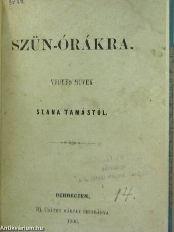 Szün-órákra