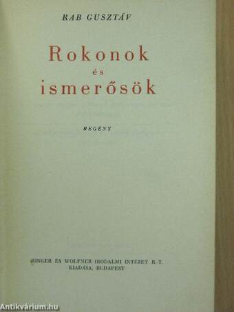 Rokonok és ismerősök