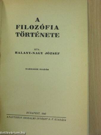 A filozófia története