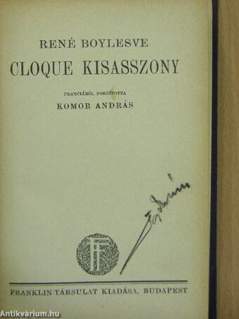 Cloque kisasszony