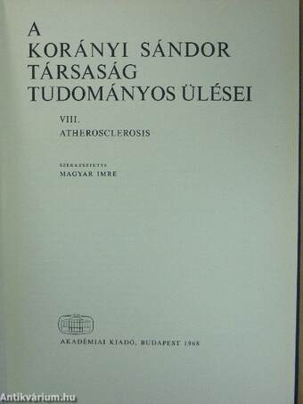 A Korányi Sándor Társaság tudományos ülései VIII.