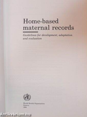 Home-based maternal records