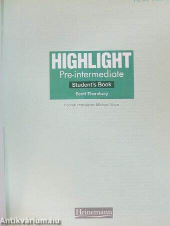 Highlight - Pre-Intermediate - Student's Book