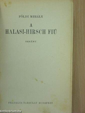 A Halasi-Hirsch fiú