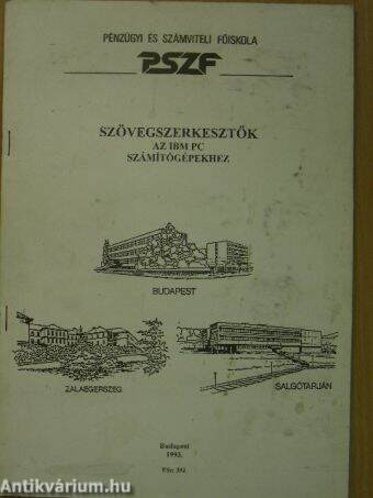 Szövegszerkesztők az IBM PC számítógépekhez