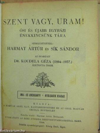 Szent vagy, Uram!