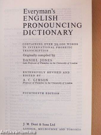 Everyman's English Pronouncing Dictionary