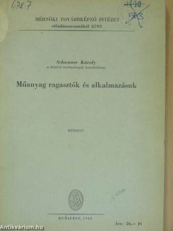 Műanyag ragasztók és alkalmazásuk