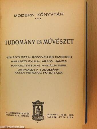 Tudomány és művészet III.