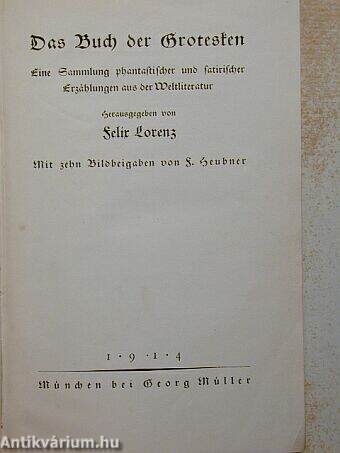 Das Buch der Grotesken