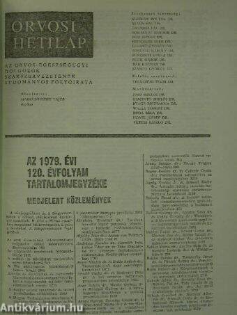 Orvosi Hetilap 1979. (nem teljes évfolyam) I-II.