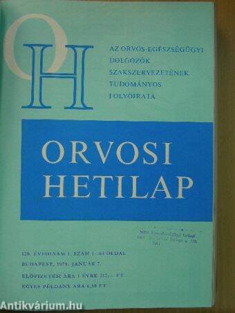 Orvosi Hetilap 1979. (nem teljes évfolyam) I-II.