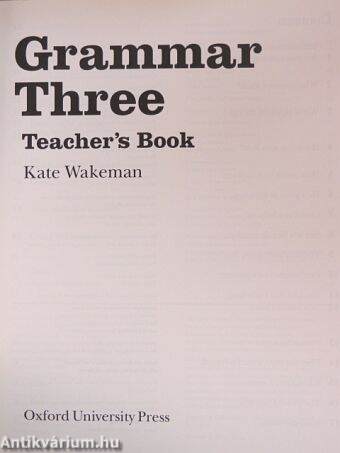 Grammar Three - Teacher's Book