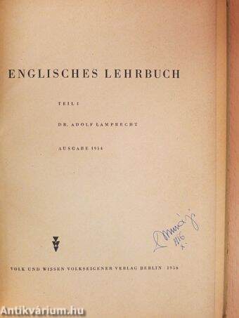 Englisches Lehrbuch I-II.