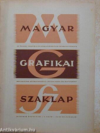 Magyar Grafikai Szaklap 1947. január-február