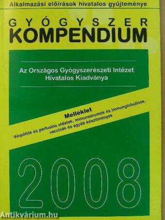 Gyógyszer kompendium 2008. Melléklet