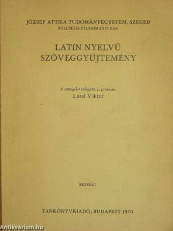 Latin nyelvű szöveggyűjtemény