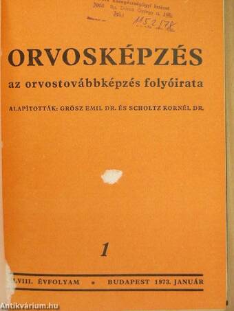 Orvosképzés 1973. január-december