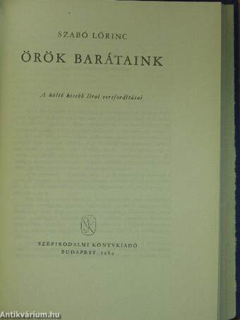 Örök barátaink I. (töredék)