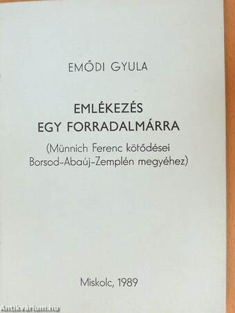 Emlékezés egy forradalmárra