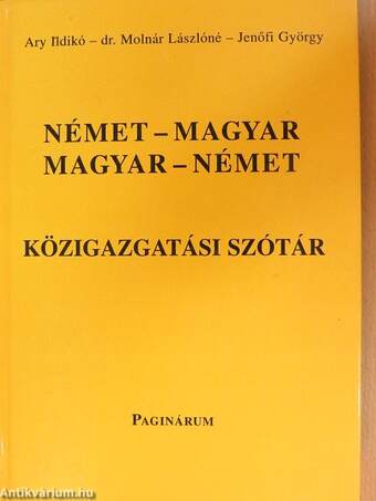Német-magyar/magyar-német közigazgatási szótár