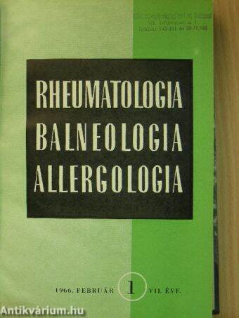 Rheumatologia - Balneologia - Allergologia 1966-1967. január-december