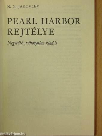 Pearl Harbor rejtélye
