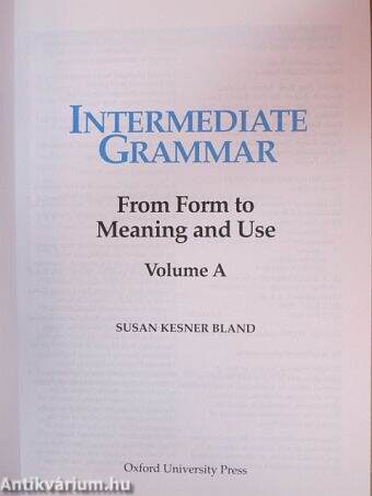 Intermediate Grammar Volume A