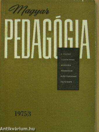 Magyar Pedagógia 1975/3.