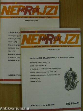 Néprajzi Hírek 1993/1-4.