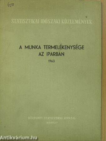 A munka termelékenysége az iparban 1963