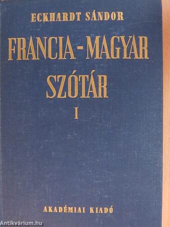 Francia-magyar szótár I. (töredék)