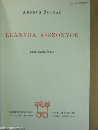 Leányok, asszonyok