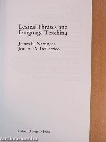 Lexical Phrases and Language Teaching