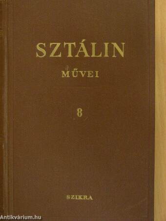 I. V. Sztálin művei 8.